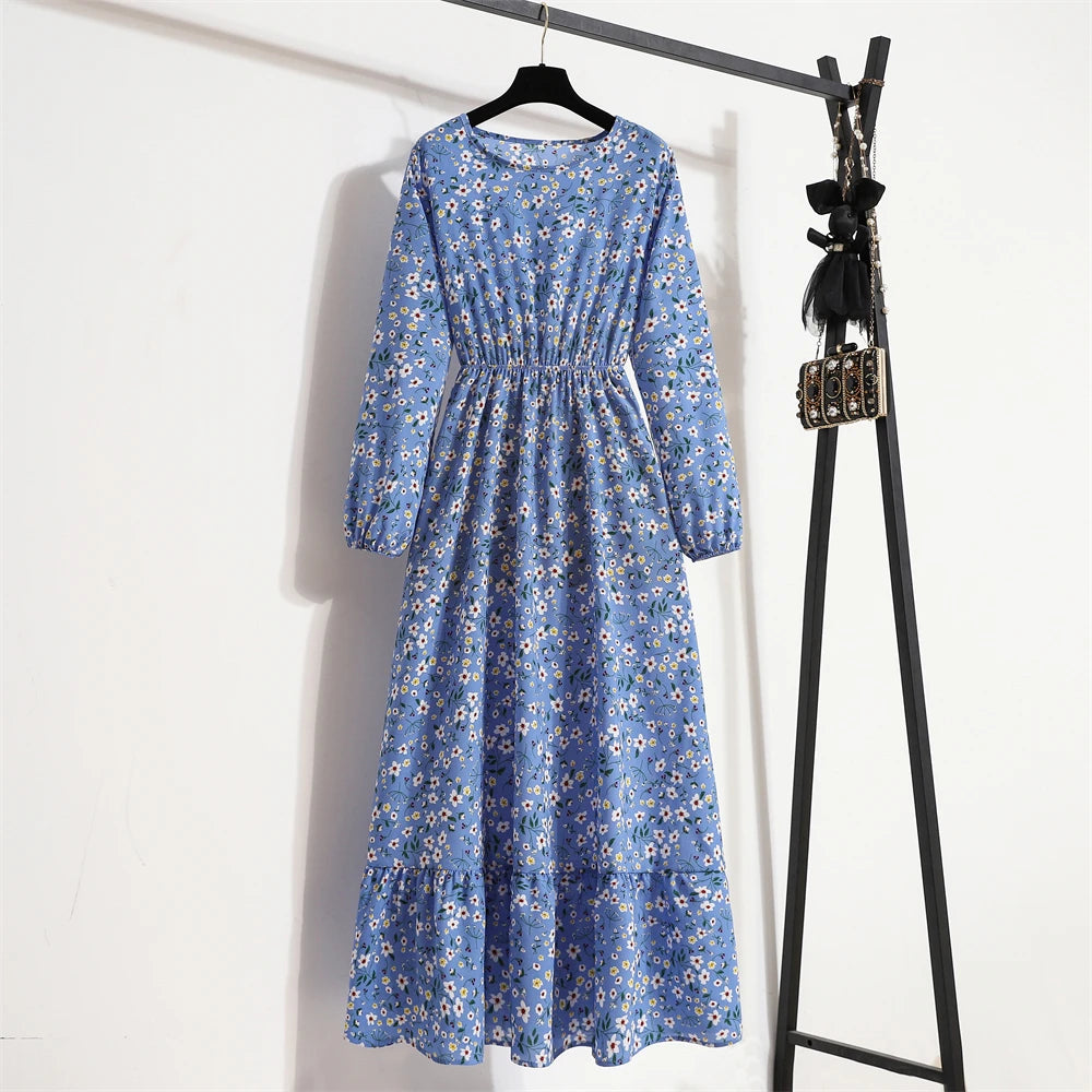 O-neck Long Sleeve Dress