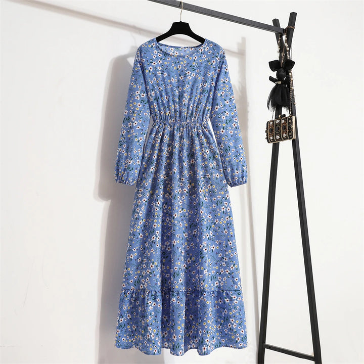 O-neck Long Sleeve Dress