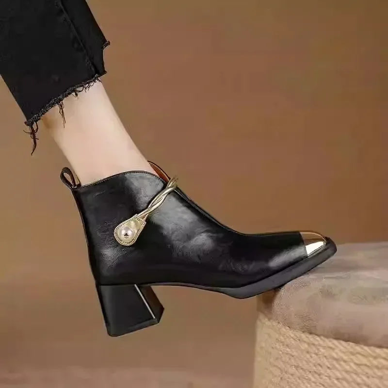 Square Toe Ankle Boots