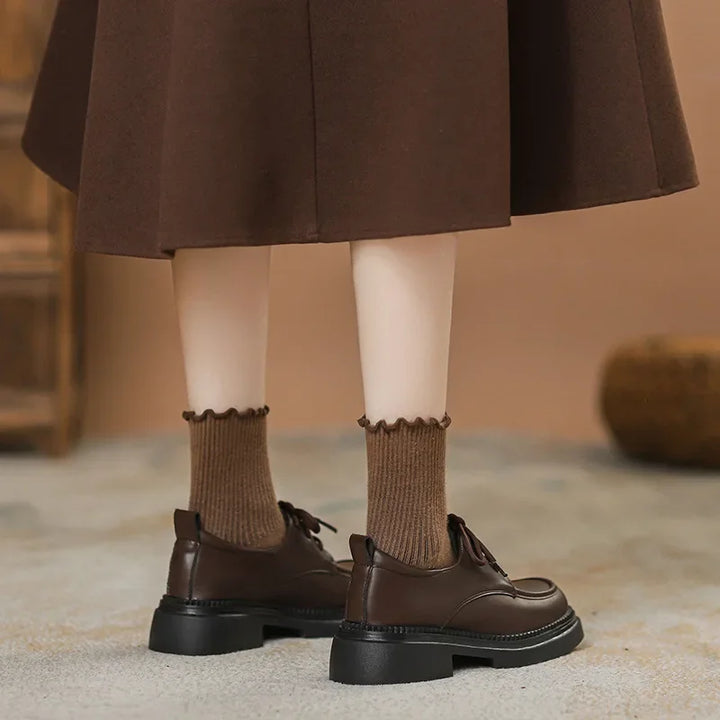 Lace-Up Thick Bottom British Style shoes