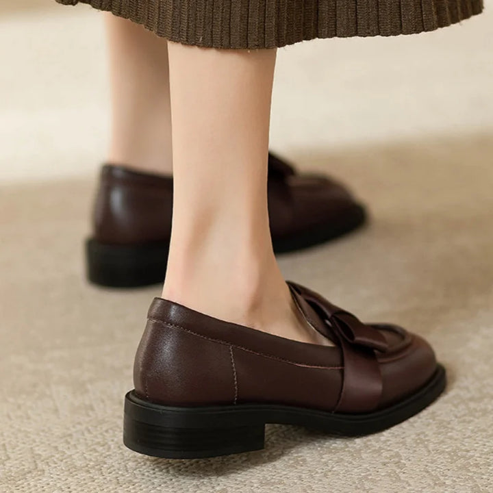 Casual Butterfly Knot Slip On Women Loafers