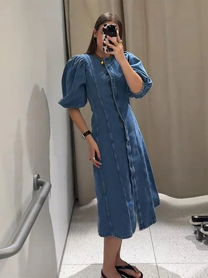 Midi Denim Dress