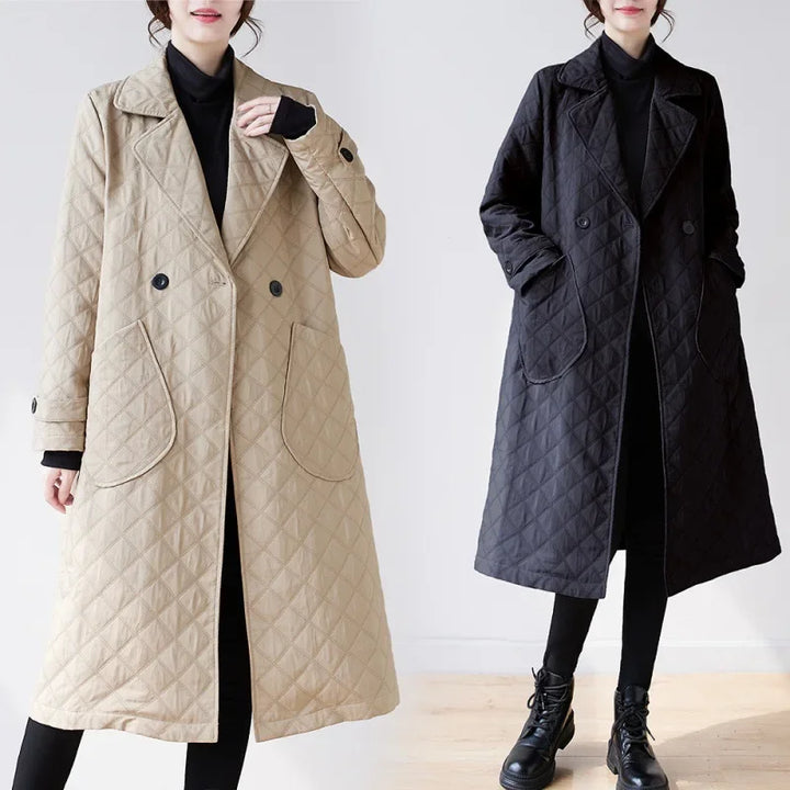 Diamond Grid Loose Style Coat