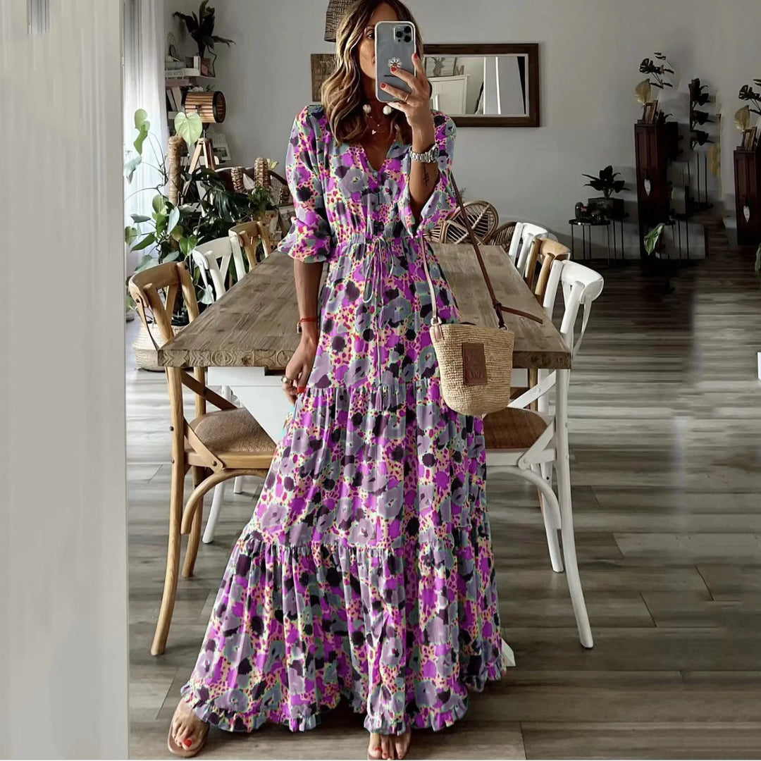 V-neck Maxi Dress