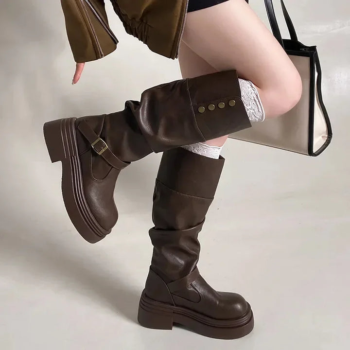 Knee High Dark Boots
