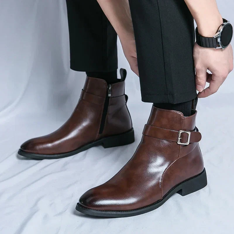 Buckle Chelsea Boots