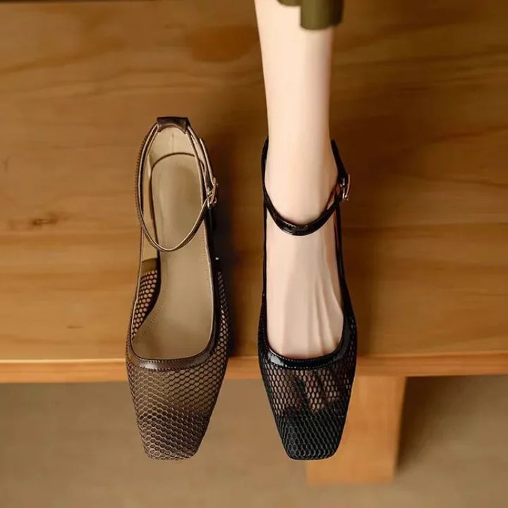 Square Toe Block Heel Sandals