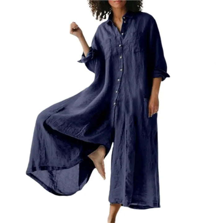 Linen Polo Jumpsuit