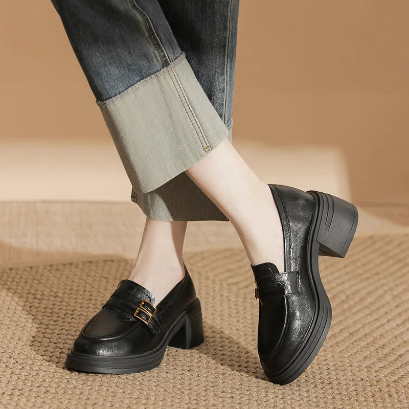 Comfortable Retro British Style Women's Loafers