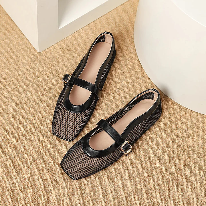 Breathable Air Mesh Flats Mary Janes