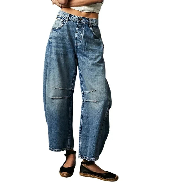 Stretch mid-rise jeans