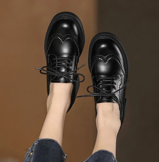 Chunky Heel Brogue Shoes