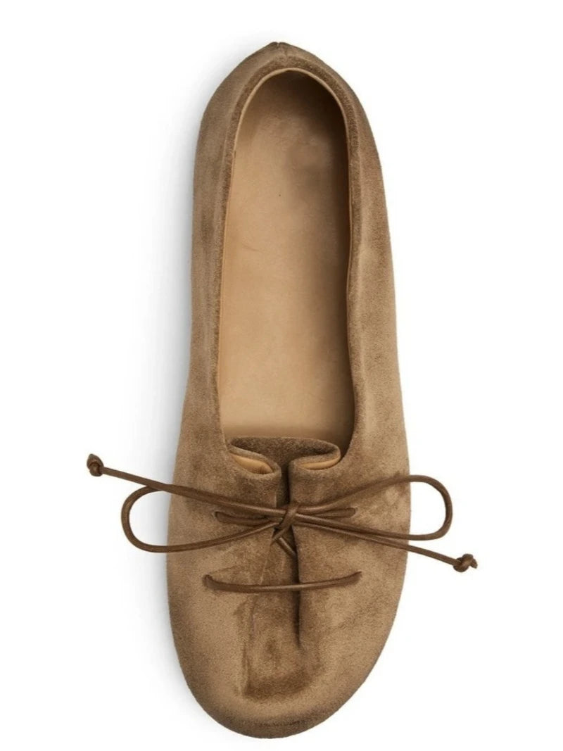Lace-up Bow Loafers
