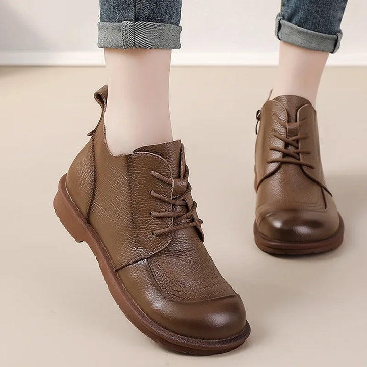 Low Heel Retro British Style Ankle Boots