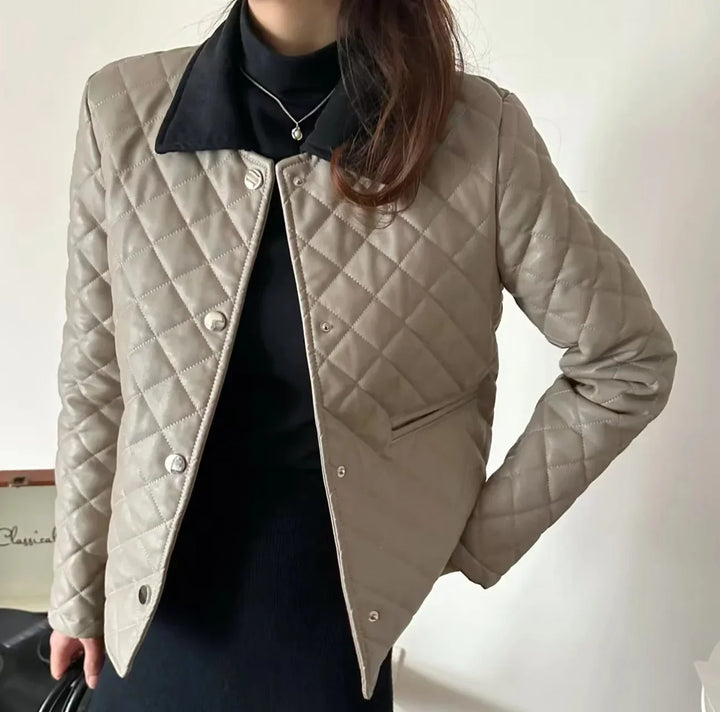 Light Plaid Cropped Jacket