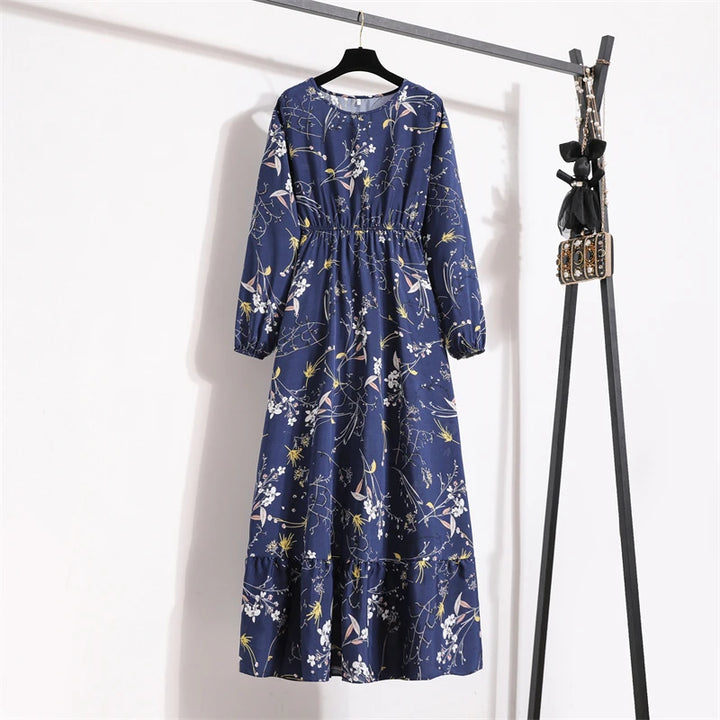 O-neck Long Sleeve Dress