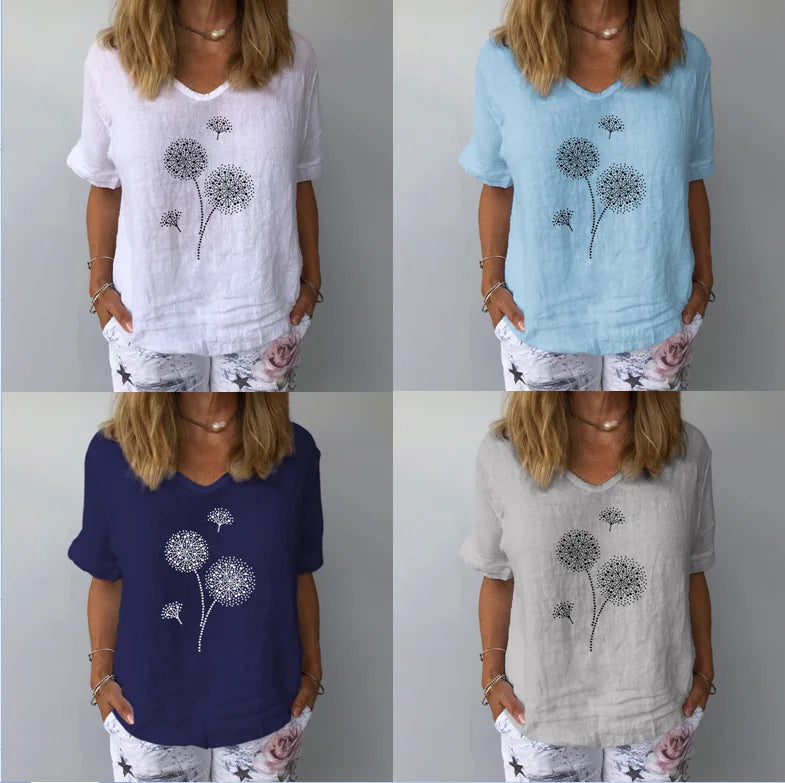 Loose Floral Blouse