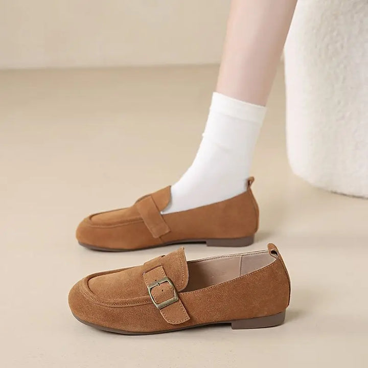 Square Toe Bucket Flats