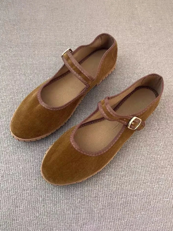Velvet Style Mary Jane Shoes