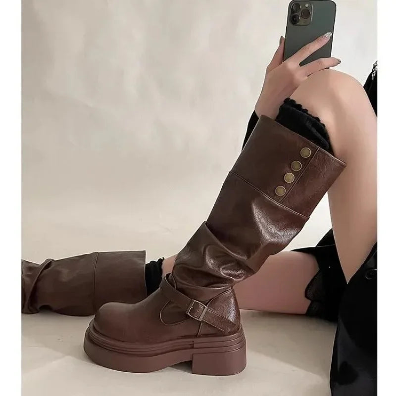 Knee High Dark Boots