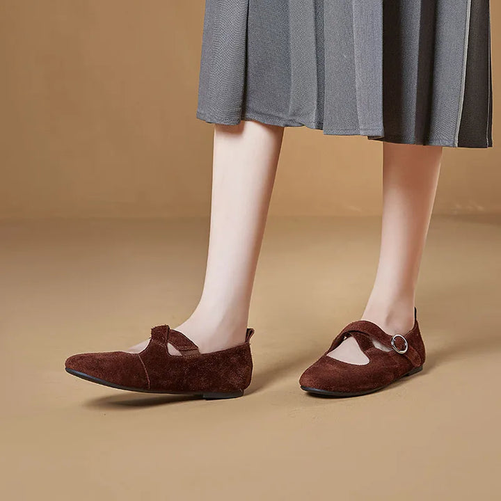 Flat Mary Janes Cross-Strap Ballets