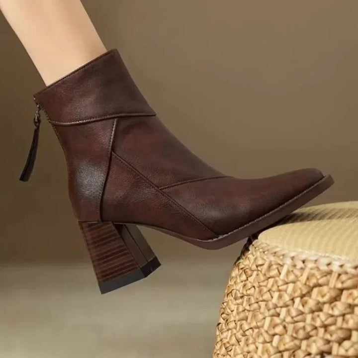 Mid Heel Ankle Boots