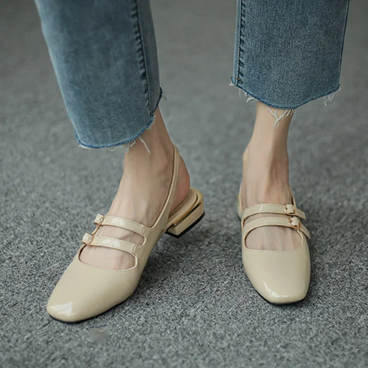 Double Buckle Mary Janes Shoes