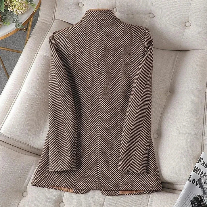 Women Stripe Formal Blazer