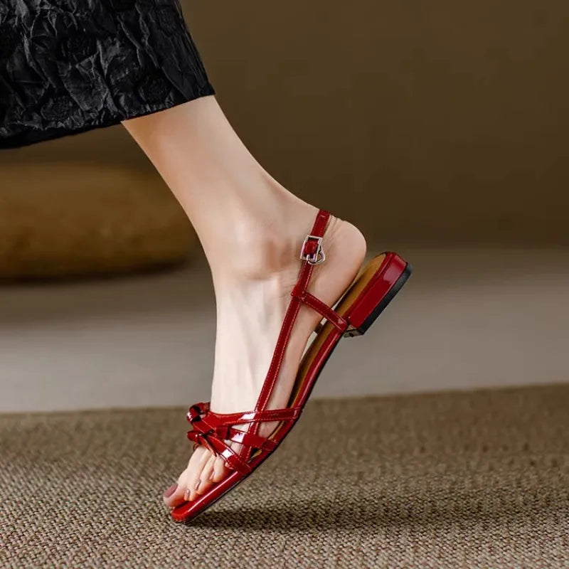 Square Toe Butterfly Sandals