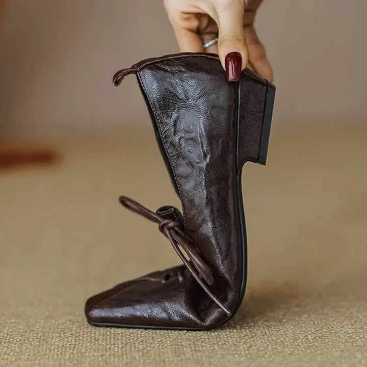 Low-heeled Square Toe Shoes