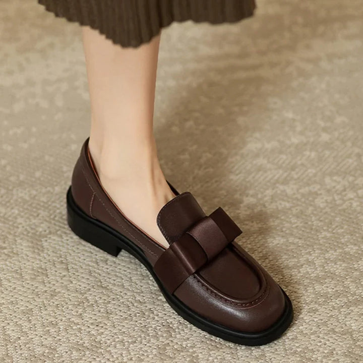 Casual Butterfly Knot Slip On Women Loafers