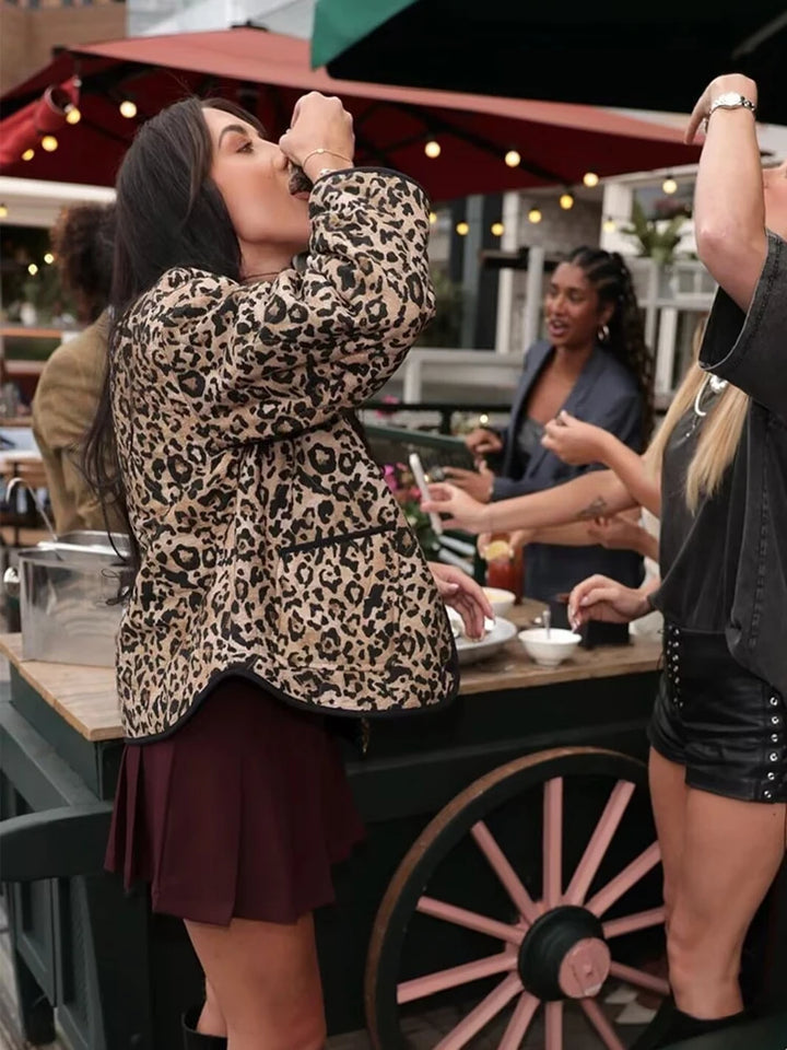 Leopard Quilted Jacket