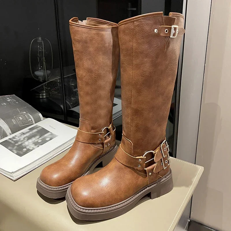 Buckle Gothic Boots