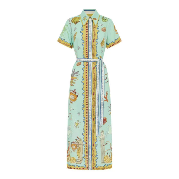 Linen Graffiti Dress
