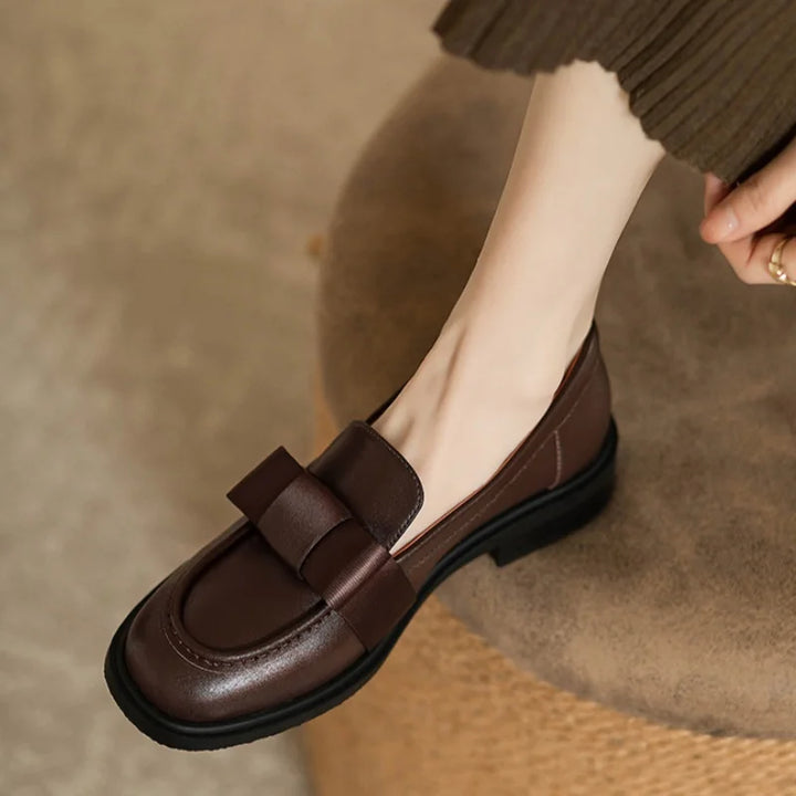 Casual Butterfly Knot Slip On Women Loafers