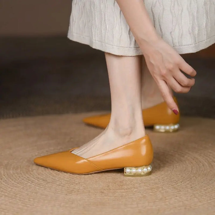 Low Heel Elegant Pointed Toe Pumps