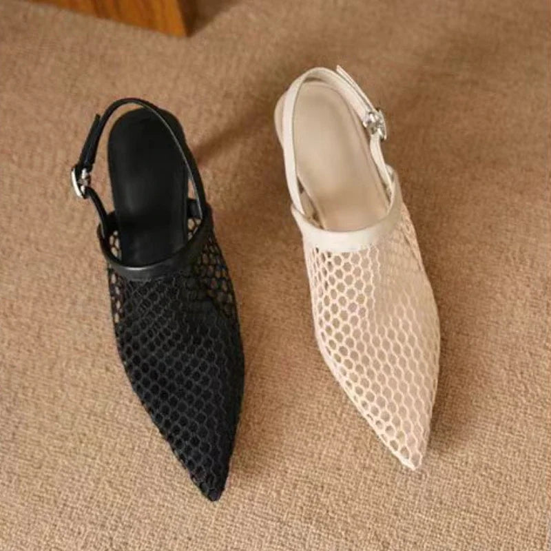 Breathable Mesh Pointed Toe Stiletto