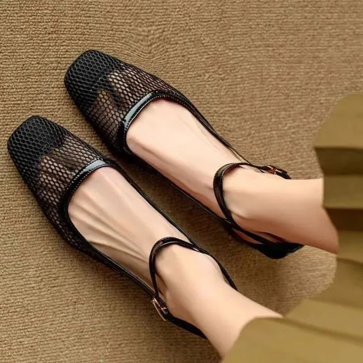 Square Toe Block Heel Sandals