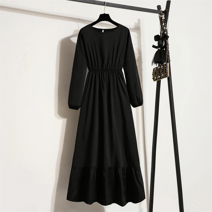 O-neck Long Sleeve Dress