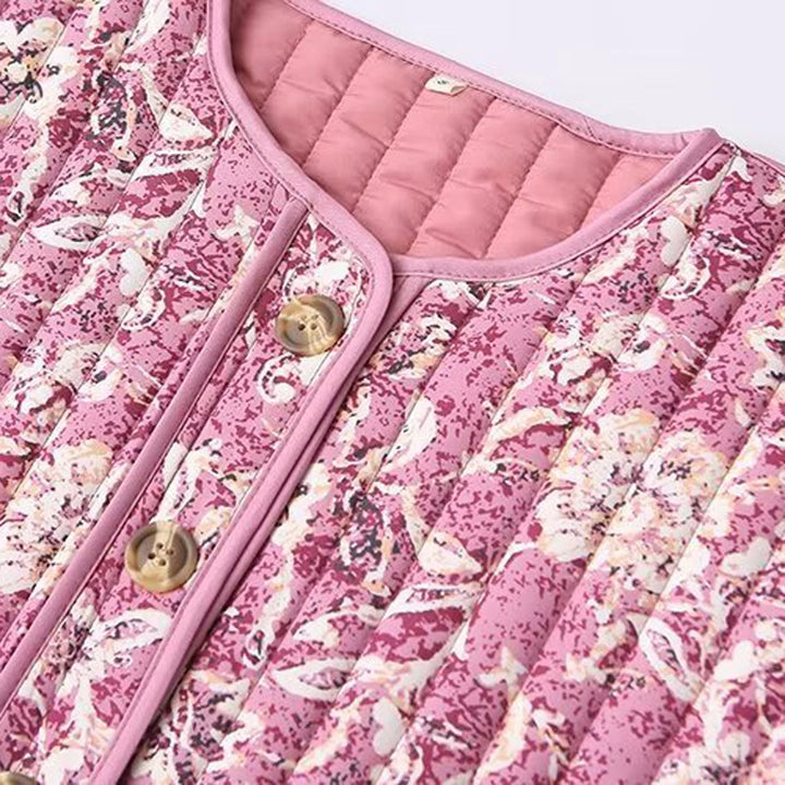 Cropped Floral Bomber