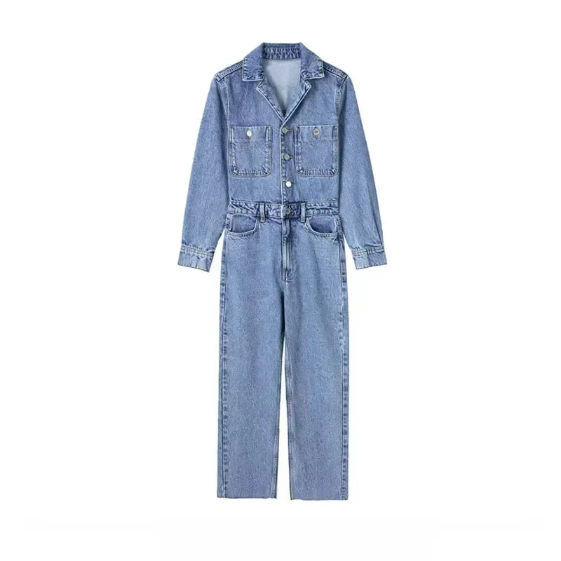 Stylish Denim Salopette