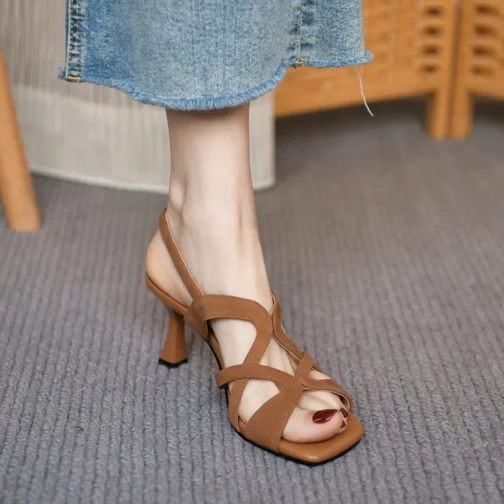 Cross Hollow Slingback Shoes