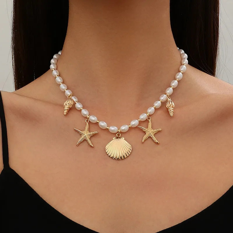 Conch Sea Star Women's Necklace
