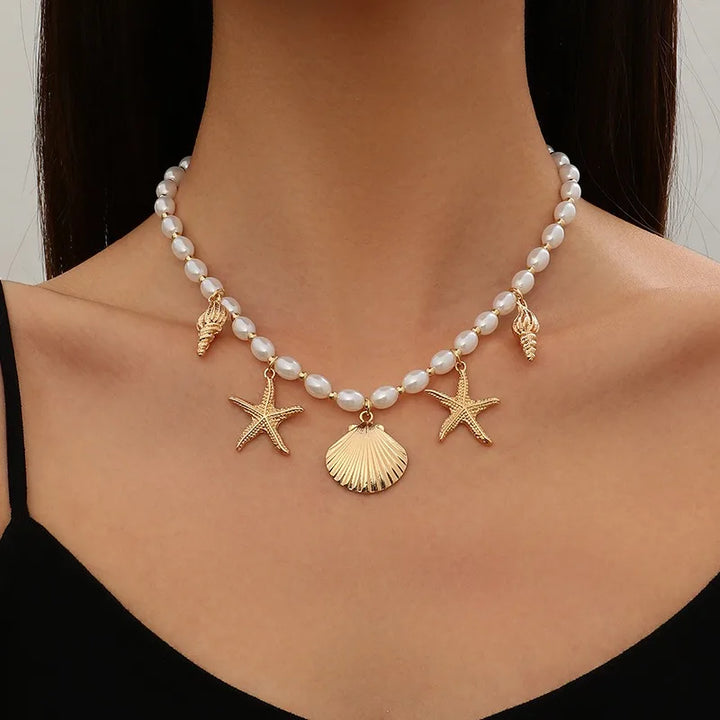 Conch Sea Star Women's Necklace