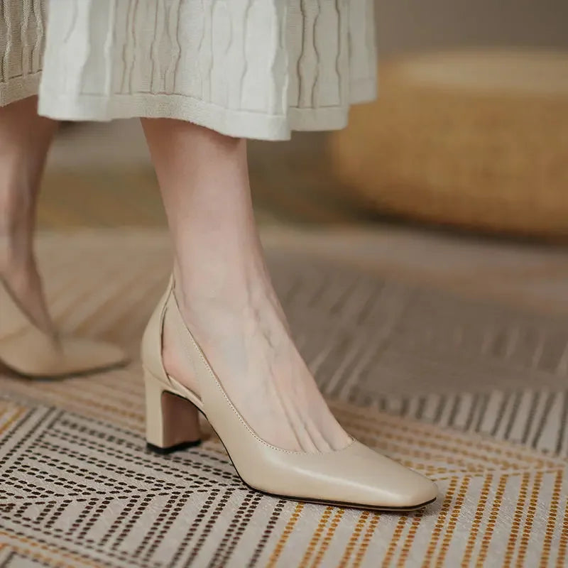 Casual Chunky Heels Pumps