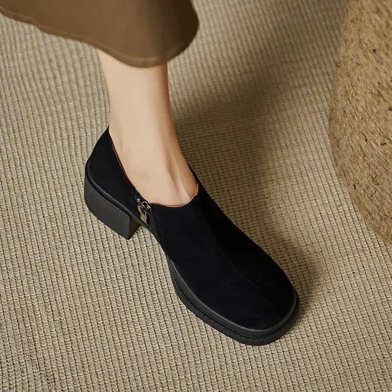 Vintage Matte Waterproof Zip Boots