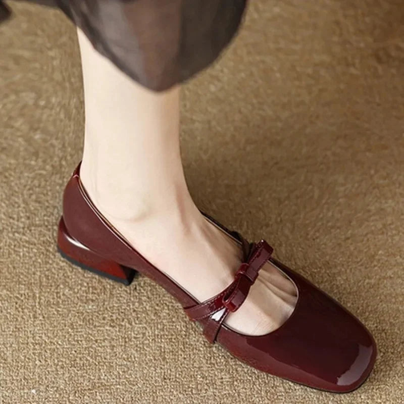 Retro French Shoes with Bow