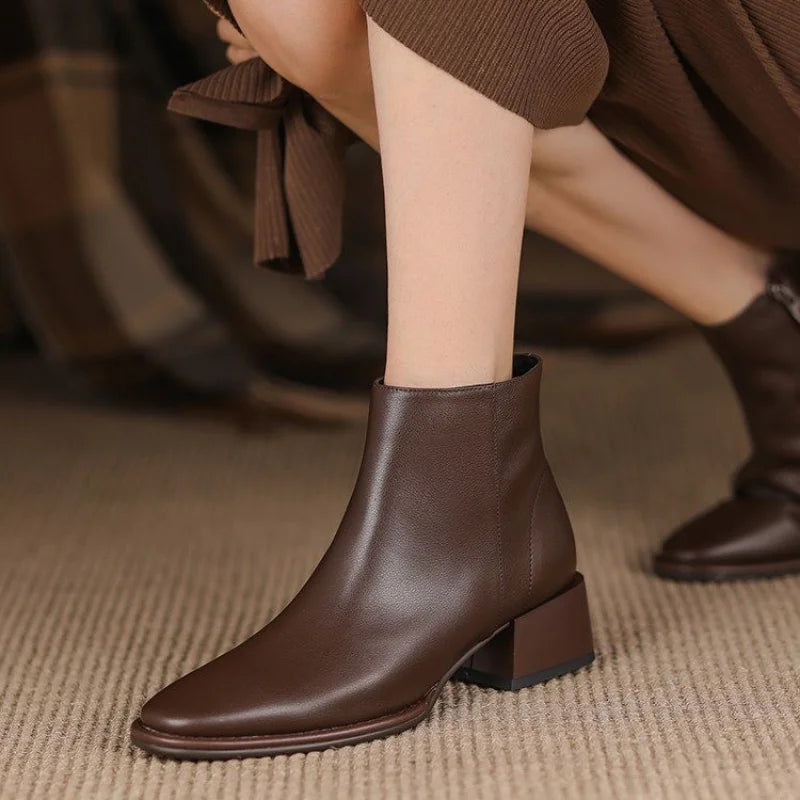 Thick Heel Ankle Shoes