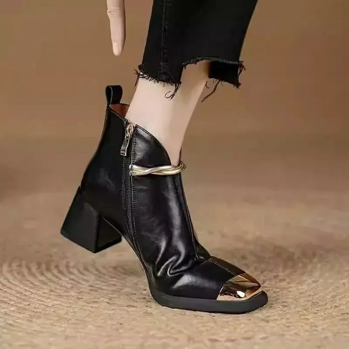 Square Toe Ankle Boots