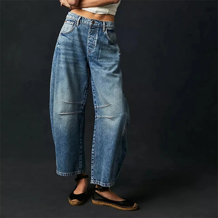 Stretch mid-rise jeans